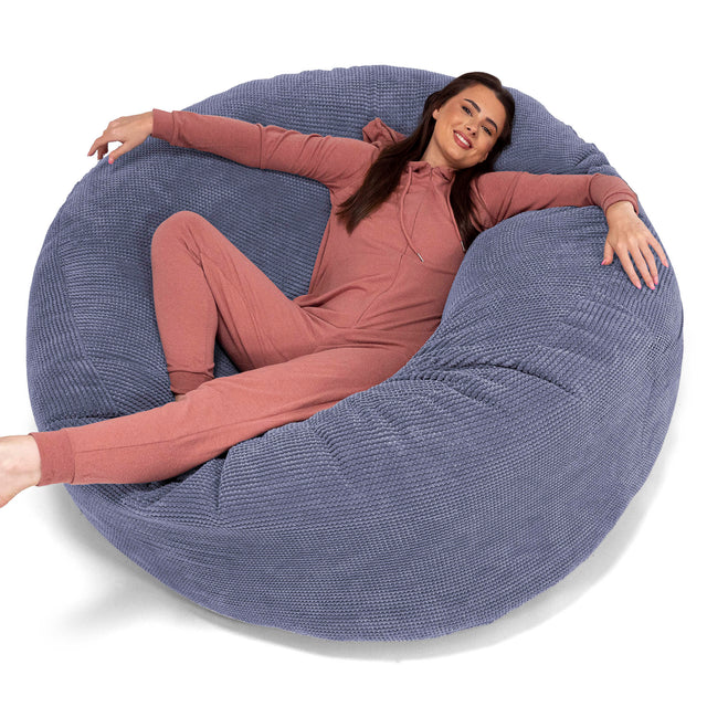 Kæmpe Sækkestol Sofa XXL 'Mega Mammut' - Pom Pom Lilla 01