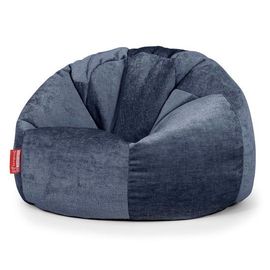 Klassisk Sækkestol - Chenille Navy 01