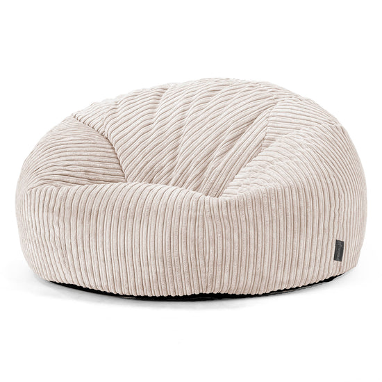 Klassisk Sækkestol Sofa - Klassisk Jernbanefløjl Elfenben 01