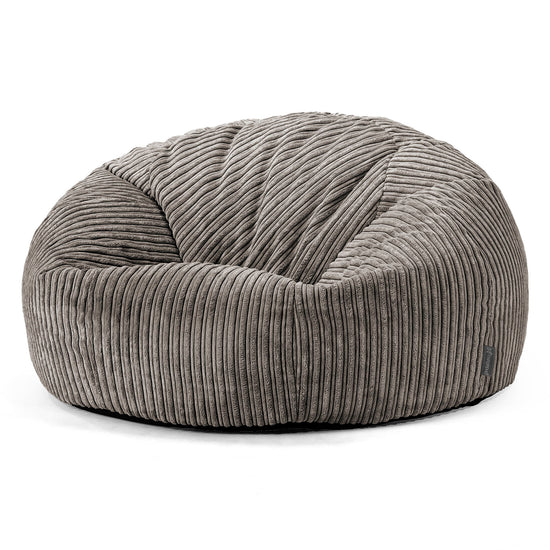 Klassisk Sækkestol Sofa - Klassisk Jernbanefløjl Grafit Grå 01