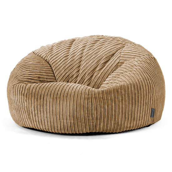 Klassisk Sækkestol Sofa - Klassisk Jernbanefløjl Sand 01