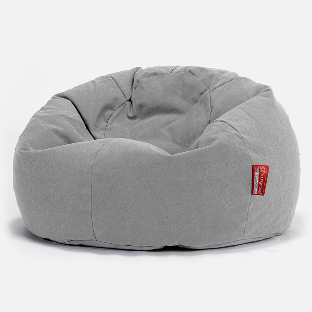 Klassisk Sækkestol - Stonewashed denim Grå 01