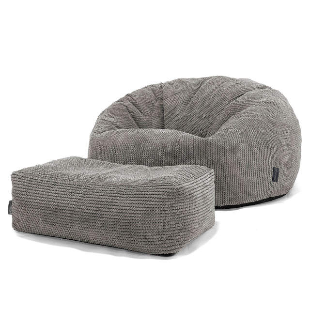 Klassisk Sækkestol Sofa - Pom Pom Kul Grå 02