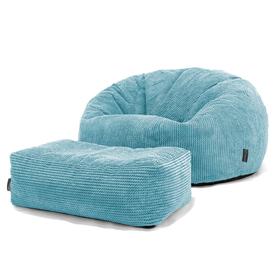 Klassisk Sækkestol Sofa - Pom Pom Turkis Blå 02