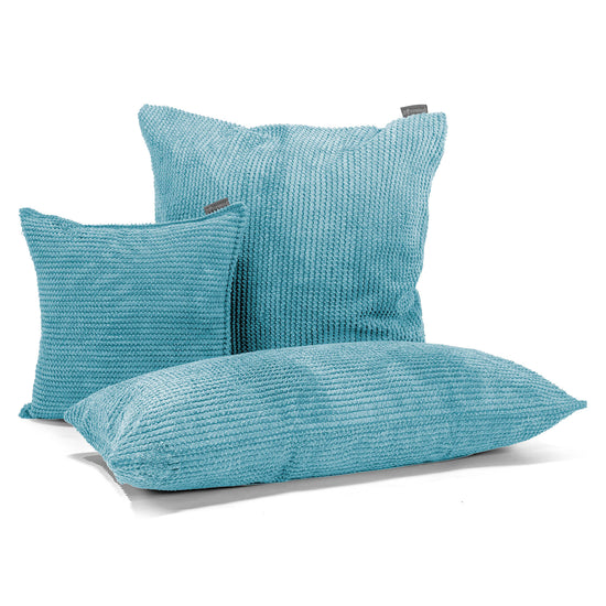 Pude 47 x 47cm - Pom Pom Turkis Blå 04