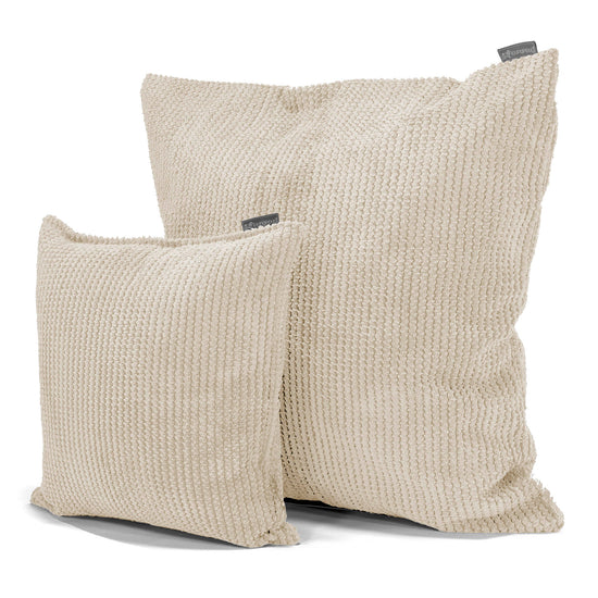 Kæmpe Pude 70 x 70cm - Pom Pom Cremefarvet 02