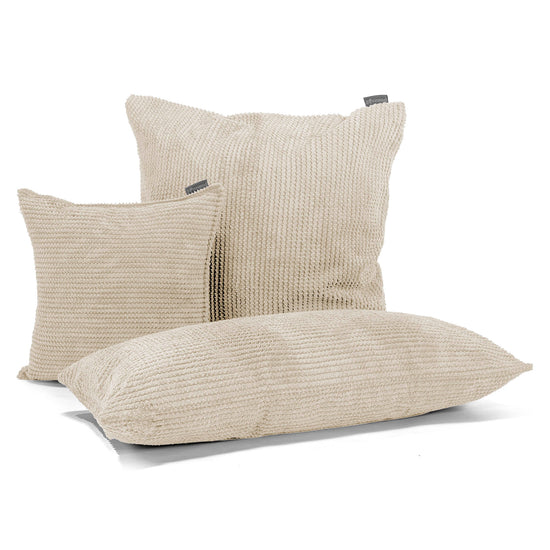 Kæmpe Pude 70 x 70cm - Pom Pom Cremefarvet 04
