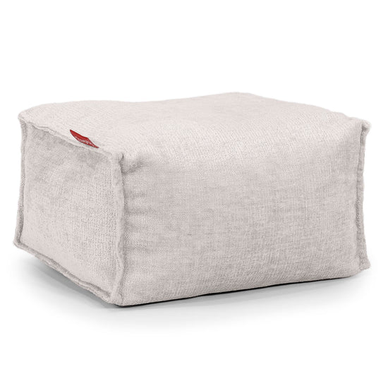 Lille Fodskammel - Chenille Cremefarvet 01