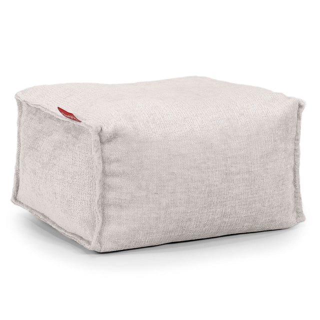 Lille Fodskammel - Chenille Cremefarvet 01
