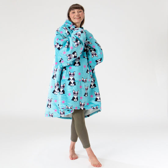 Oversized Hoodie-tæppe som Sweatshirt til Voksne - Minky Mops 04