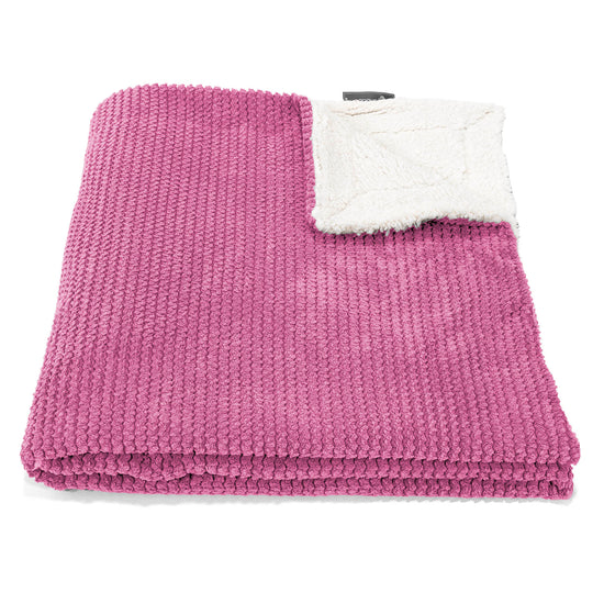Sherpa Tæppe - Pom Pom Pink 01