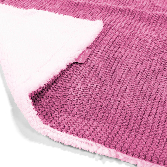 Sherpa Tæppe - Pom Pom Pink 02