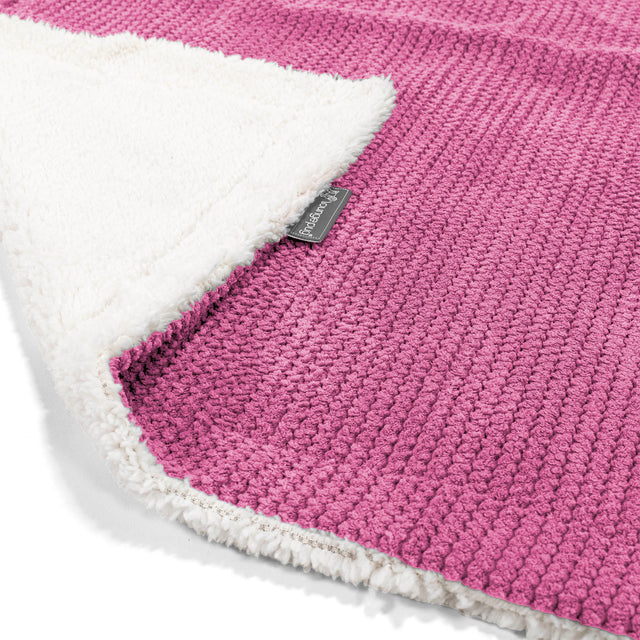 Sherpa Tæppe - Pom Pom Pink 02