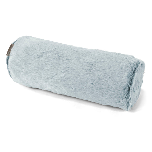 Pøllepude 20 x 55cm - Imiteret Kaninpels Støvet Blå 01