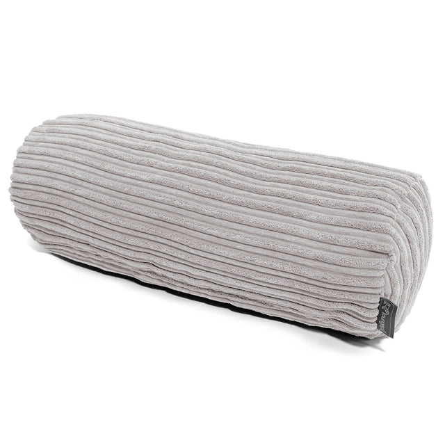 Pøllepudebetræk 20 x 55cm - Klassisk Jernbanefløjl Aluminium Søl 01