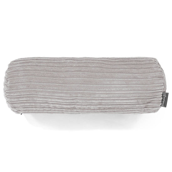 Pøllepudebetræk 20 x 55cm - Klassisk Jernbanefløjl Aluminium Søl 02