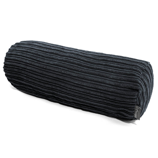 Pøllepude 20 x 55cm - Klassisk Jernbanefløjl Sort 01