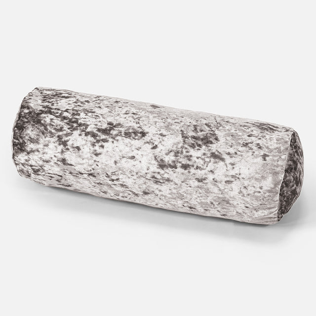 Pøllepude 20 x 55cm - Vintage-fløjl  Sølv 01