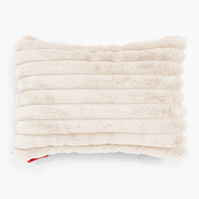 Pudebetræk 35 x 50cm - Ultraplysfløjl Cremefarvet 01