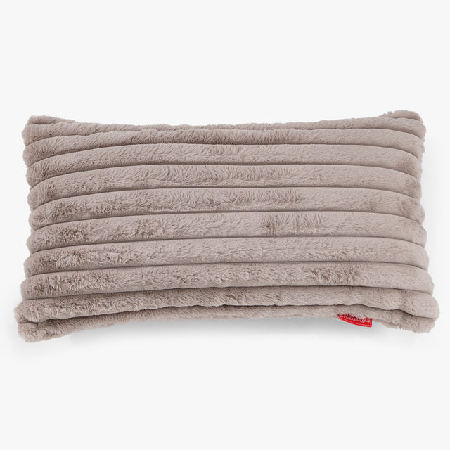 Kæmpe Pudebetræk 40 x 80cm - Ultraplysfløjl Mink 01