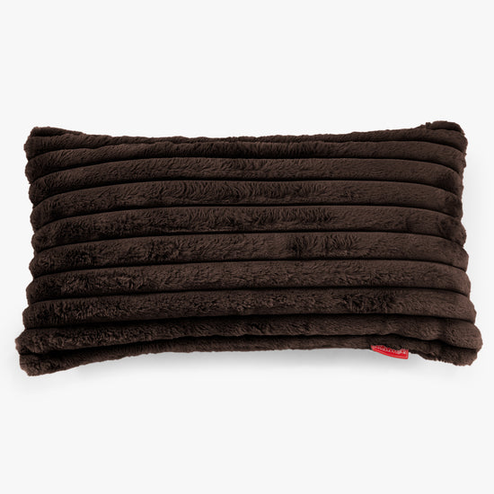 Kæmpe Pudebetræk 40 x 80cm - Ultraplysfløjl Sable 01