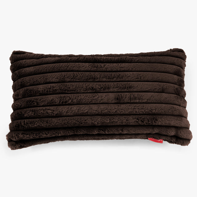 Kæmpe Pudebetræk 40 x 80cm - Ultraplysfløjl Sable 01