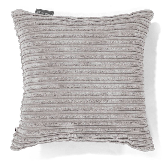 Pudebetræk 47 x 47cm - Klassisk Jernbanefløjl Aluminium Søl 01