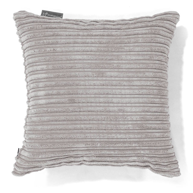 Pudebetræk 47 x 47cm - Klassisk Jernbanefløjl Aluminium Søl 01