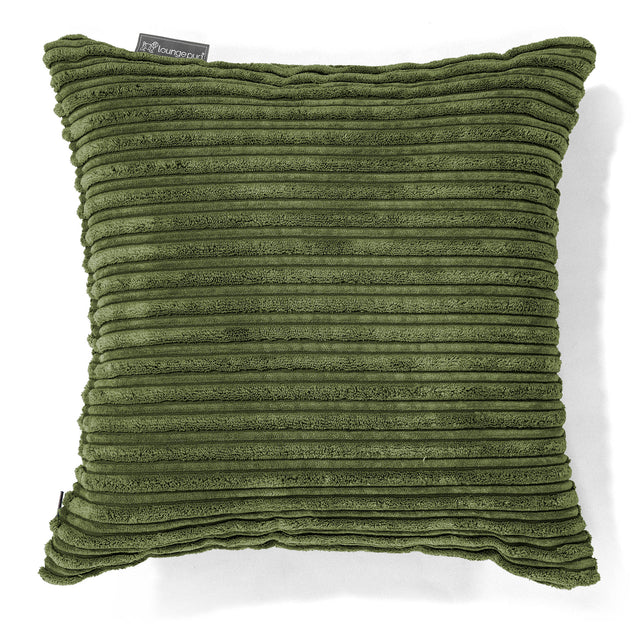 Pudebetræk 47 x 47cm - Klassisk Jernbanefløjl Skovgrøn 01