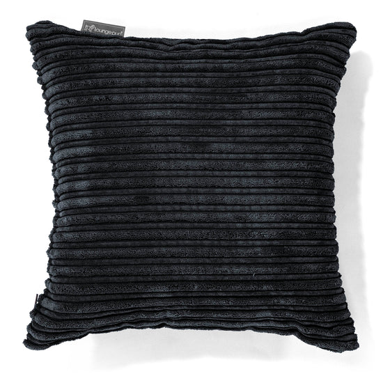 Pude 47 x 47cm - Klassisk Jernbanefløjl Sort 01