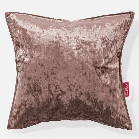Kæmpe Pude 70 x 70cm - Vintage-fløjl Trøffel 01