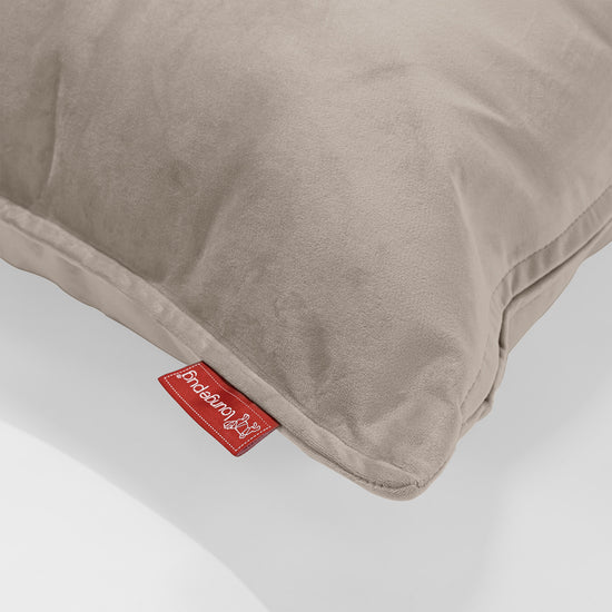 Rund Pude 50cm - Fløjl Mink 02