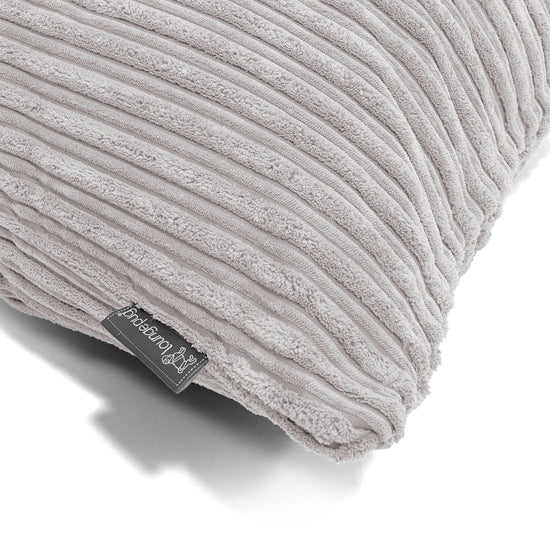 Rund Pudebetræk 50cm - Klassisk Jernbanefløjl Aluminium Søl 02