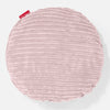 Rund Pude 50cm - Klassisk Jernbanefløjl Blush Lyserød 01