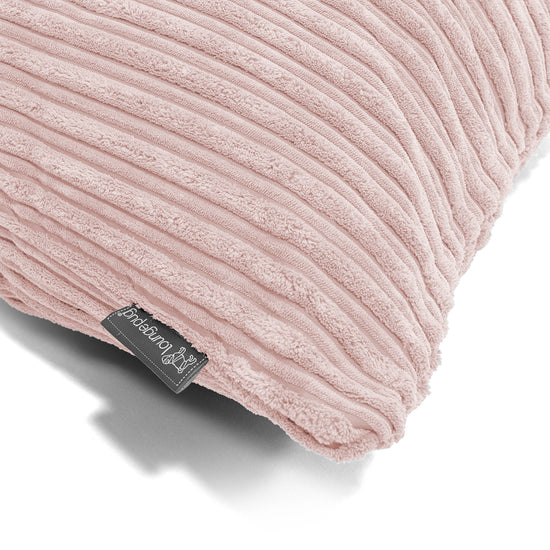 Rund Pude 50cm - Klassisk Jernbanefløjl Blush Lyserød 02
