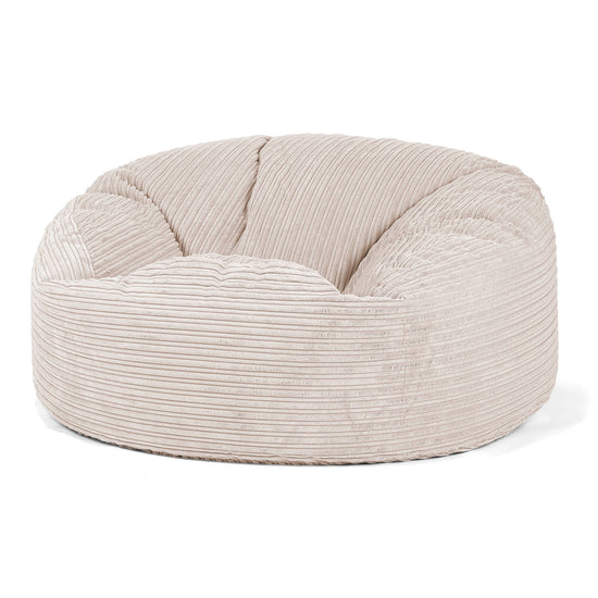 Sækkestol Sofa 'Mammut' - Klassisk Jernbanefløjl Elfenben 01