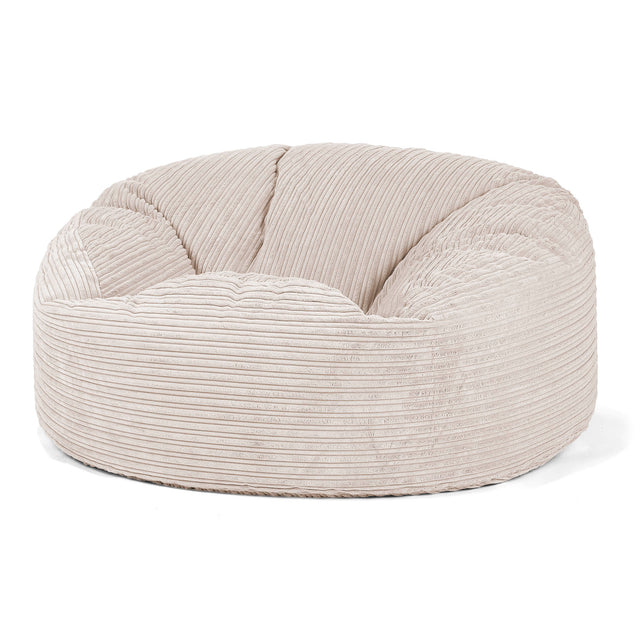 Sækkestol Sofa 'Mammut' - Klassisk Jernbanefløjl Elfenben 01