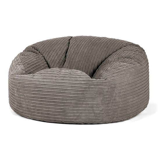 Sækkestol Sofa 'Mammut' - Klassisk Jernbanefløjl Grafit Grå 01