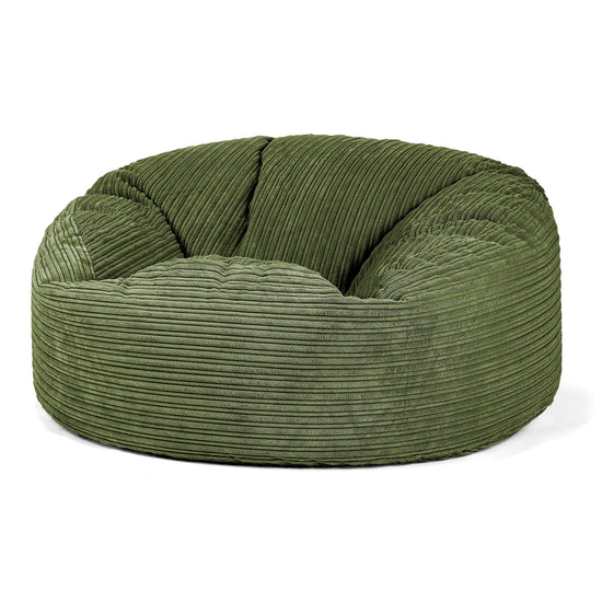Sækkestol Sofa 'Mammut' - Klassisk Jernbanefløjl Skovgrøn 01
