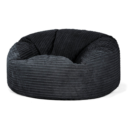 Sækkestol Sofa 'Mammut' - Klassisk Jernbanefløjl Sort 01