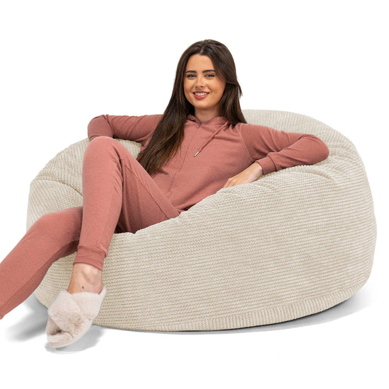 Sækkestol Sofa 'Mammut' - Pom Pom Cremefarvet 01