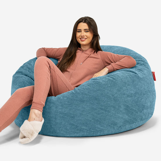 Sækkestol Sofa 'Mammut' - Pom Pom Turkis Blå 01