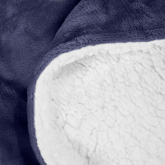 Sherpa Tæppe - Sherpa fleece Mørkeblå 04