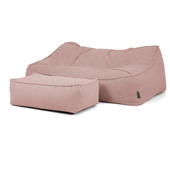Sloucher Sækkesofa - Boucle Lyserød_02
