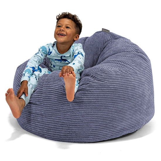 Snuggle Kæmpe Sækkestol til Børn 3-8 år - Pom Pom Lilla 01