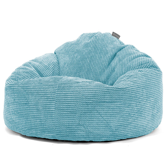 Snuggle Kæmpe Sækkestol til Børn 3-8 år - Pom Pom Turkis Blå 02
