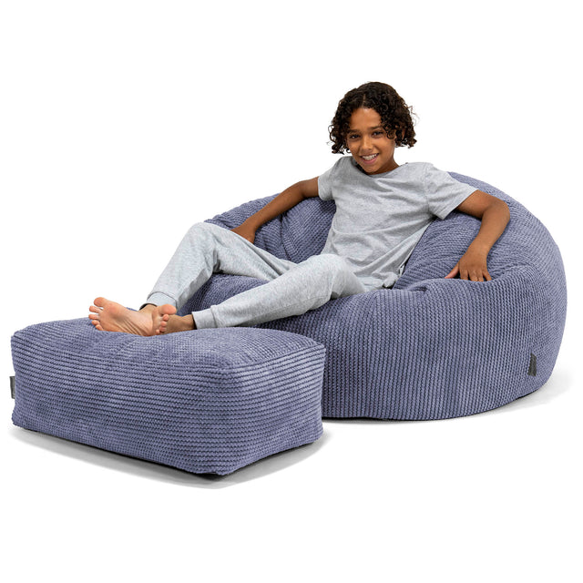 Sofasækkestol til Børn 6-14 år - Pom Pom Lilla 01