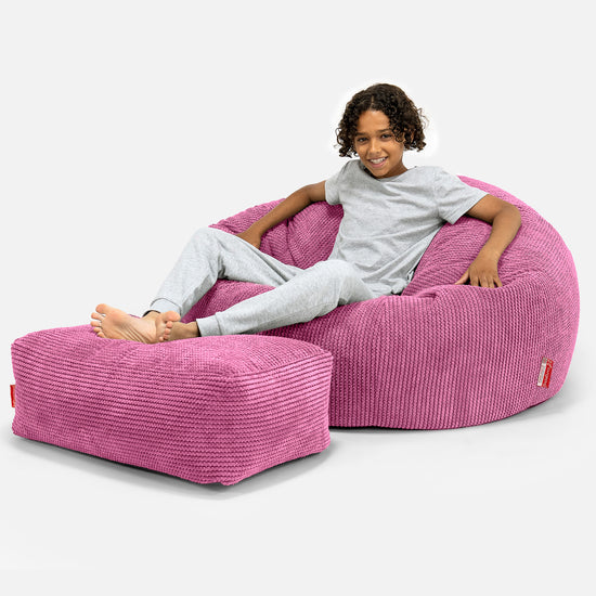 Sofasækkestol til Børn 6-14 år - Pom Pom Pink 01