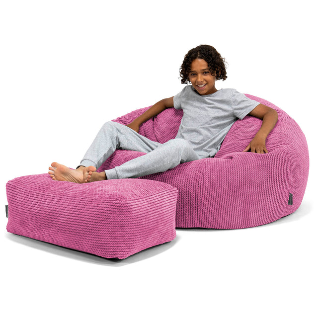 Sofasækkestol til Børn 6-14 år - Pom Pom Pink 01