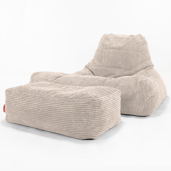 Lounge Sækkestol Sofa XXL - Pom Pom Cremefarvet 02